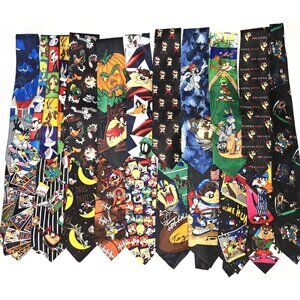 Lot Of Looney Tunes Ties Novelty Mens Ties Dopamine Statement 20pc